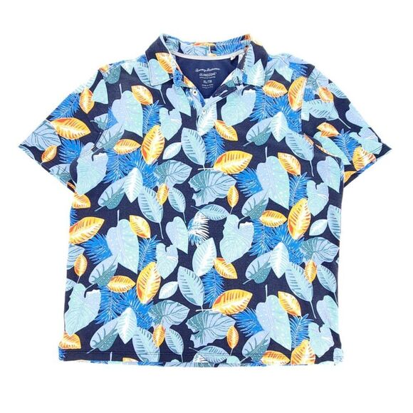 TOMMY BAHAMA Pima Cotton Short Sleeve Golf Resort Polo Men XL Tropical Print - Picture 1 of 7